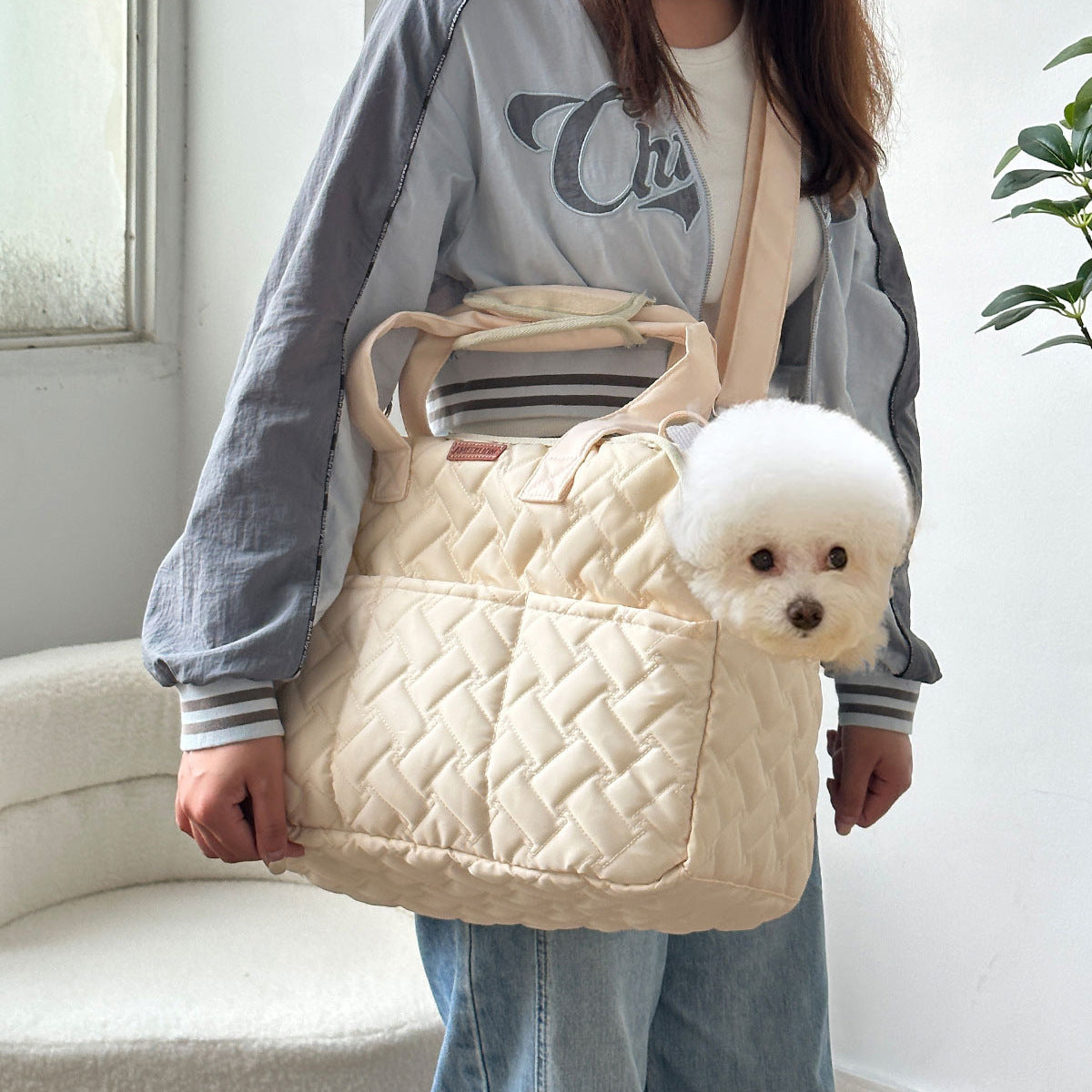 Atmungsaktive Hunde-Tragetasche – Schulter & Crossbody