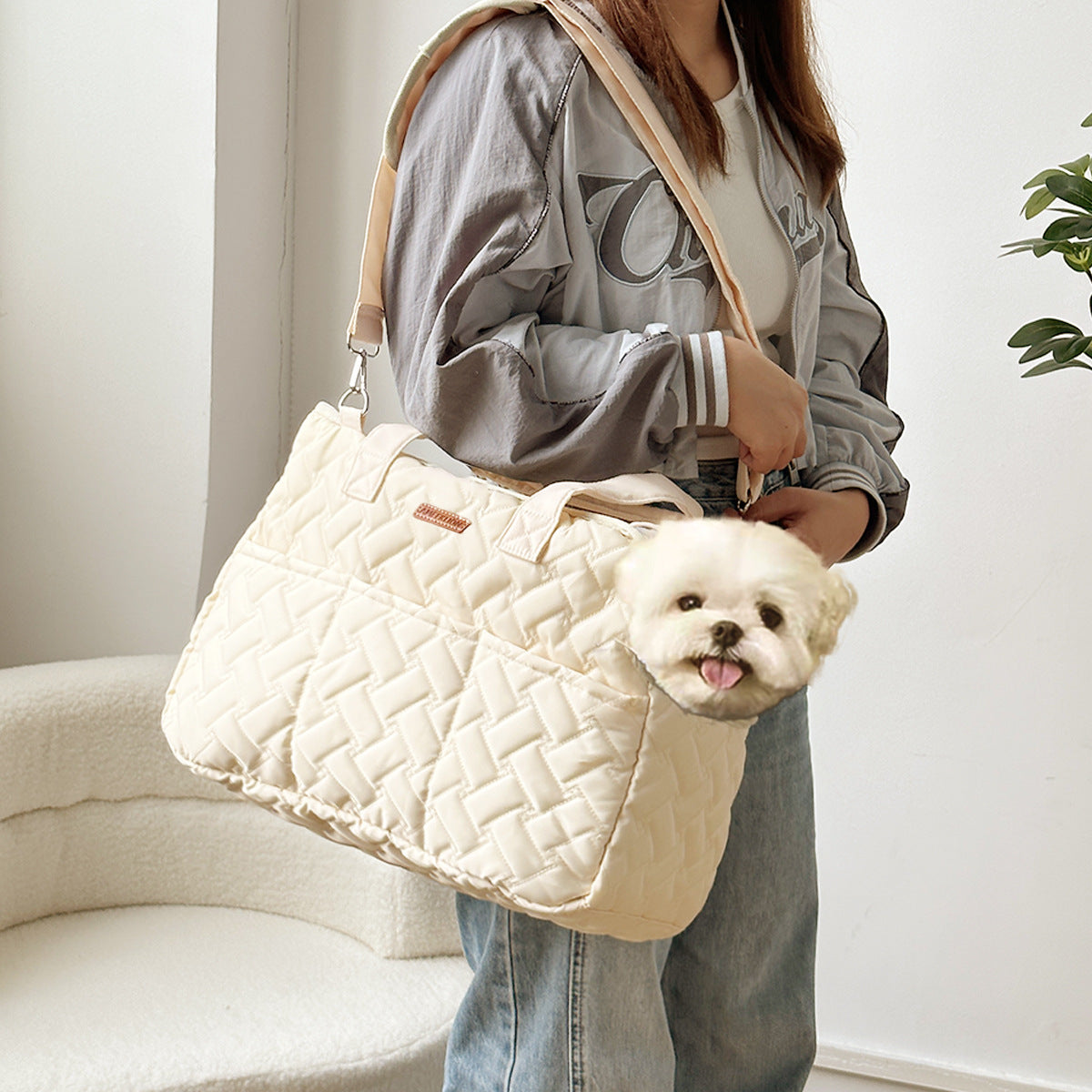 Atmungsaktive Hunde-Tragetasche – Schulter & Crossbody