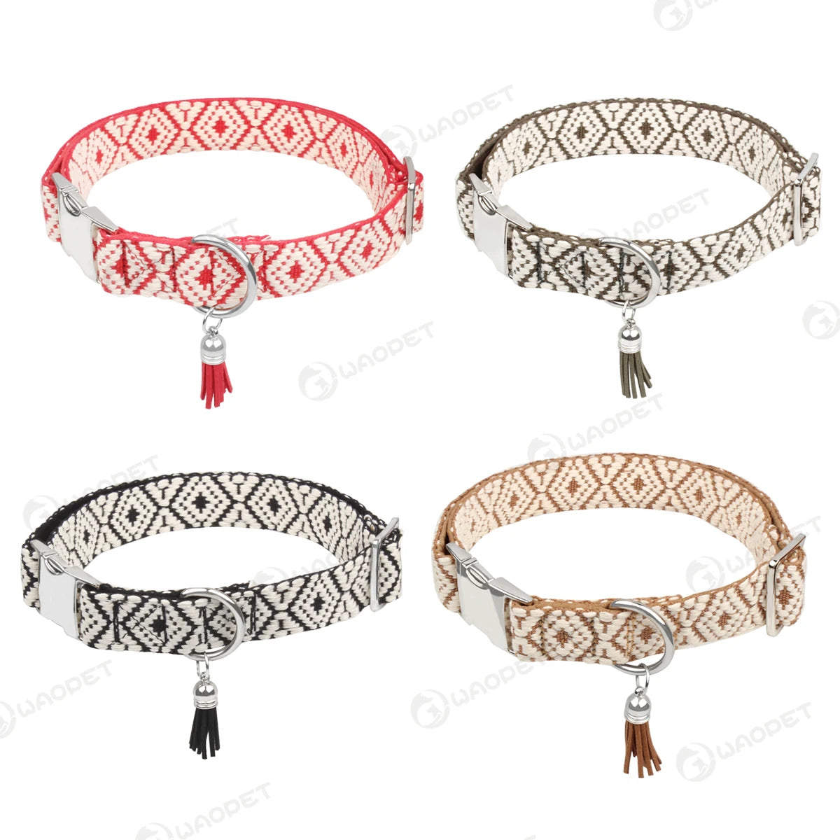 Boho-Hundehalsband – Verstellbar & Stilvoll